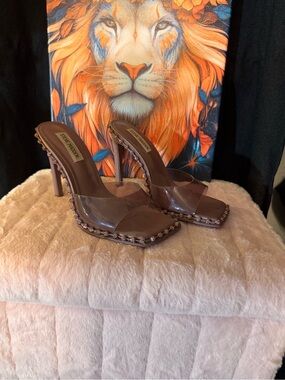 Steve Madden Rose with Crystal Embellishments Square-Toe Heels